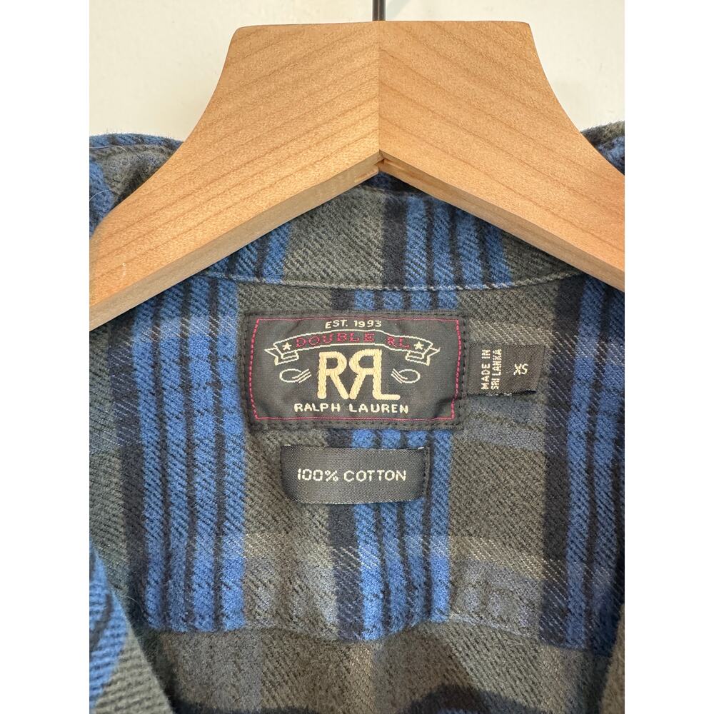 Vintage 90s RRL Double RL Ralph Lauren Plaid Flannel Shirt XS